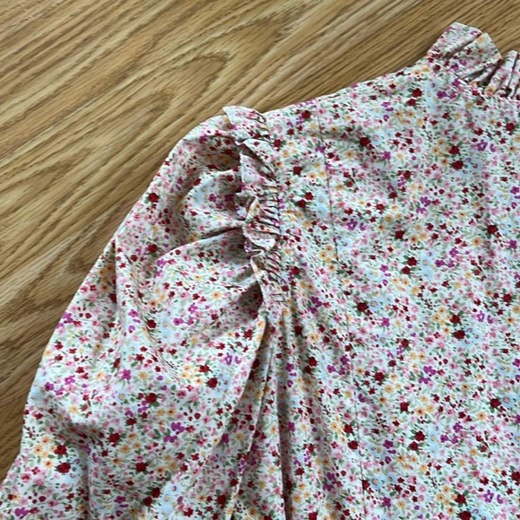 Batsheva Puff Sleeve Floral Prairie Dress - Picture 3 of 4